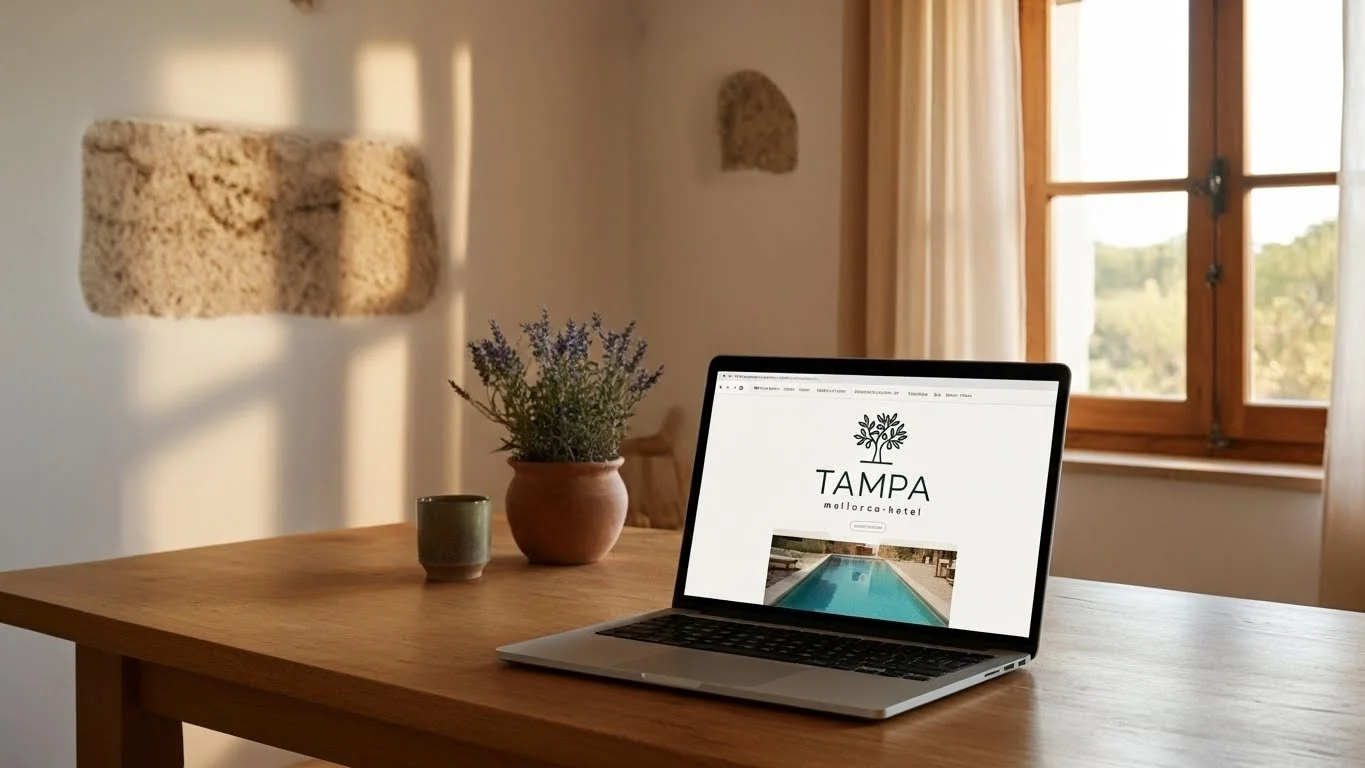 Landing web del Hotel Tampa diseñada para la presentación del hotel